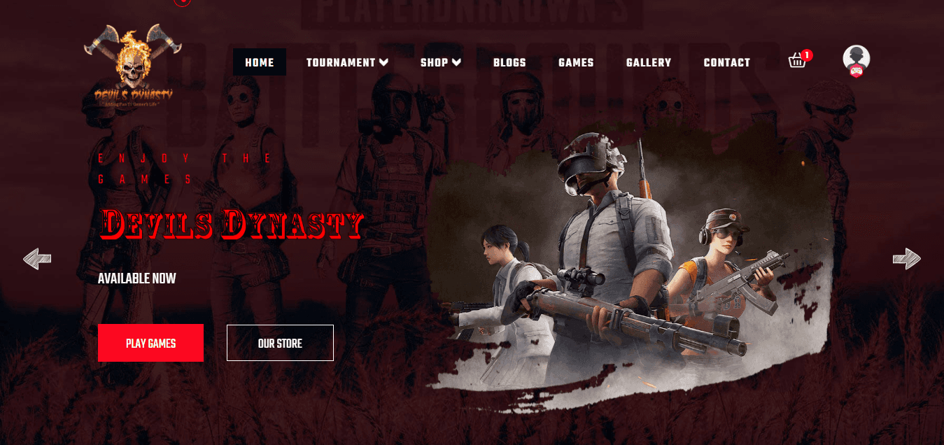 Gaming Hub Website