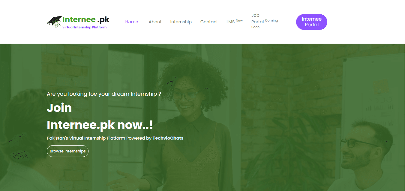 Internee.pk Website Clone